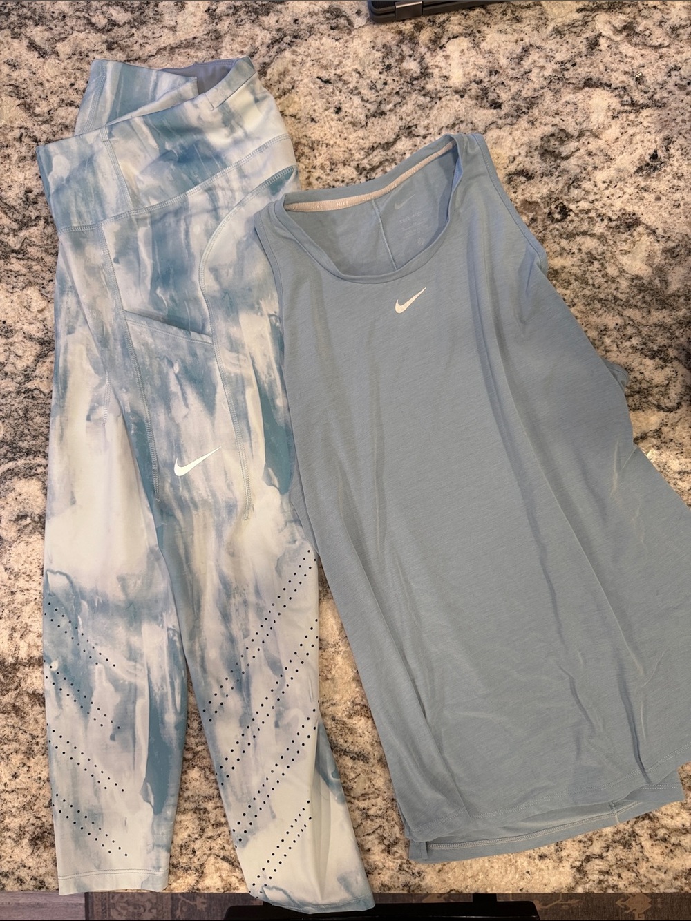 Nike Set - Women’s Sky Blue Athletic Tank and coordinated pants- Light Blue